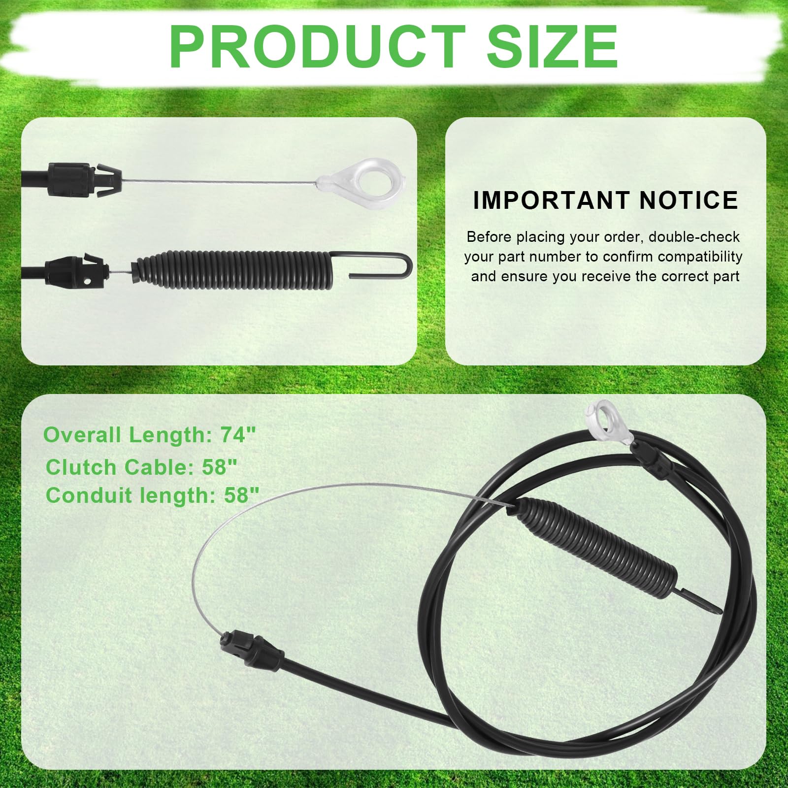 Podoy 584243501 conduit length view shows 58-inch housing for easy routing.