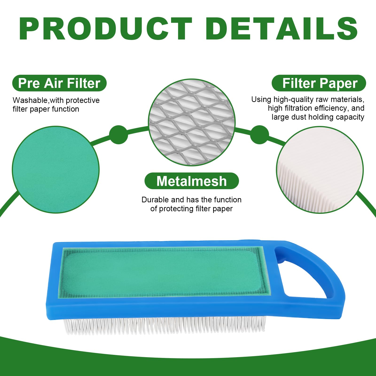 Podoy 697015 pre-filter detail enhances filtration efficiency.