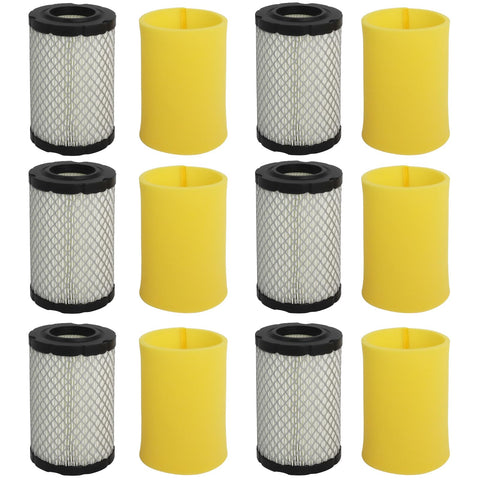 Podoy 793569 air filter six-pack, front view, promotes clean airflow for smoother engine operation.