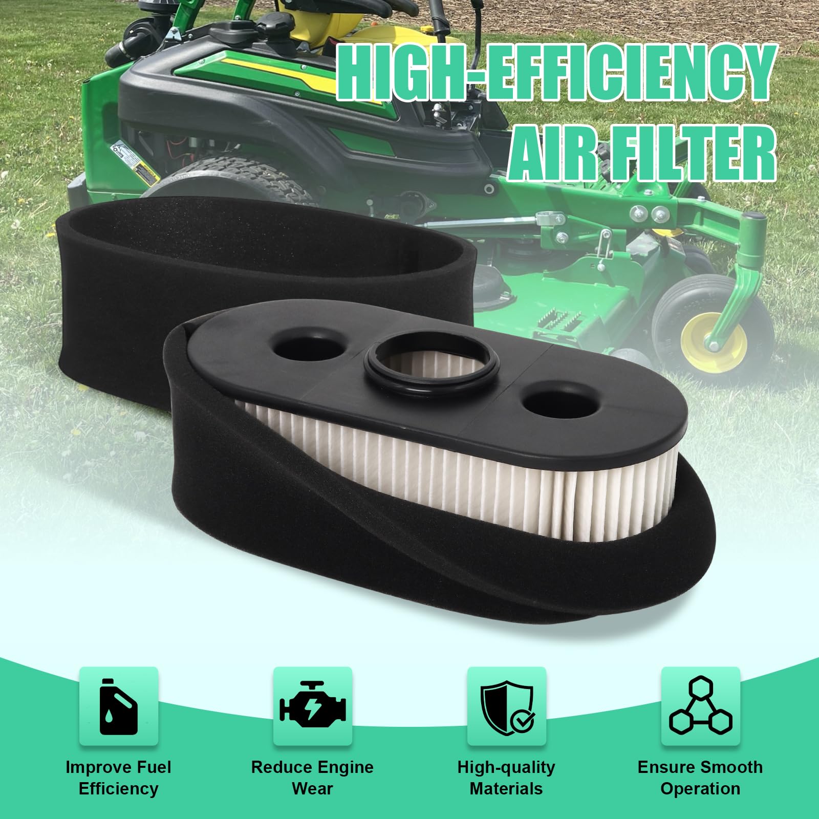 Podoy air filter for FH381V and FH430V protects engine from dust