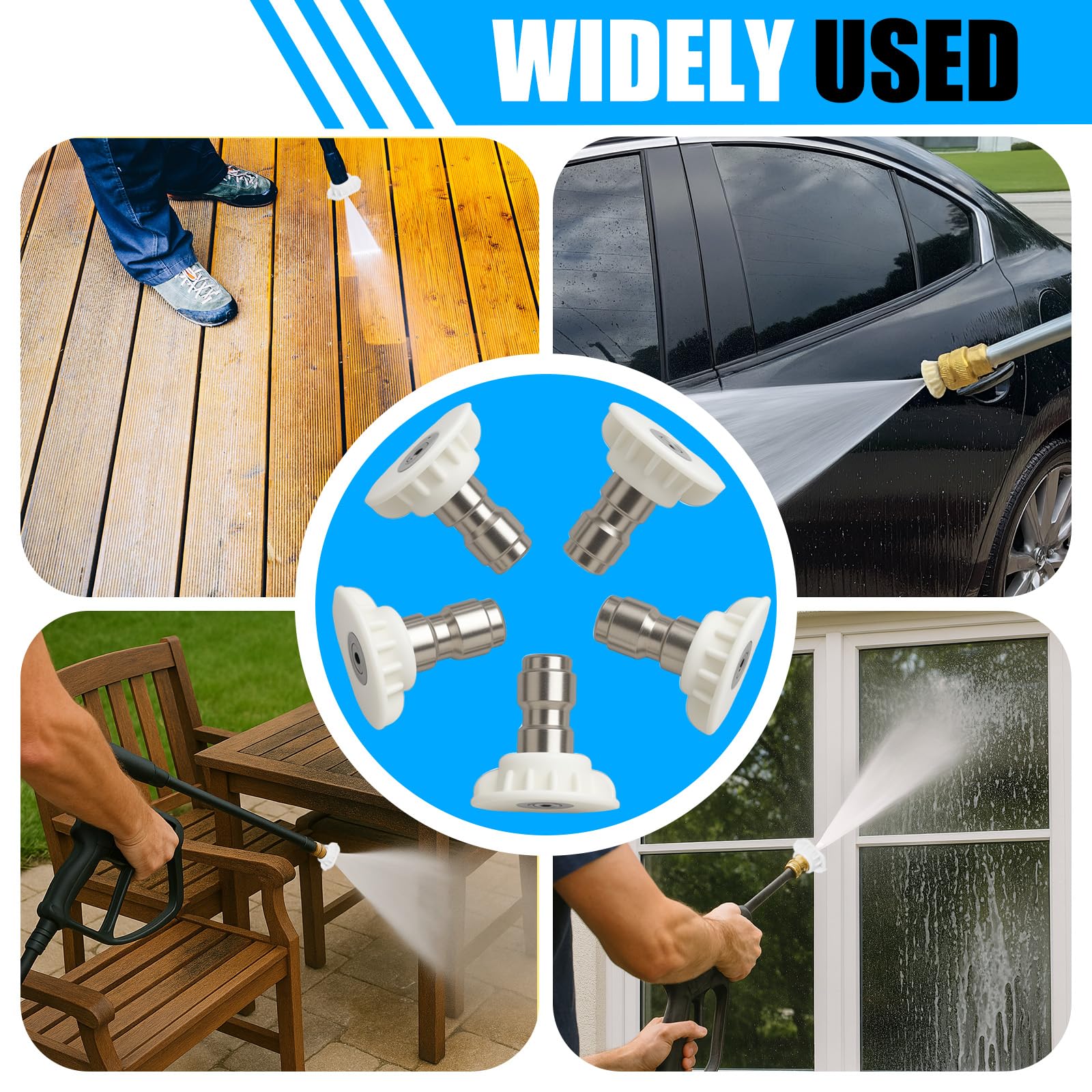 Podoy driveway and patio cleaning nozzle for outdoor surfaces.