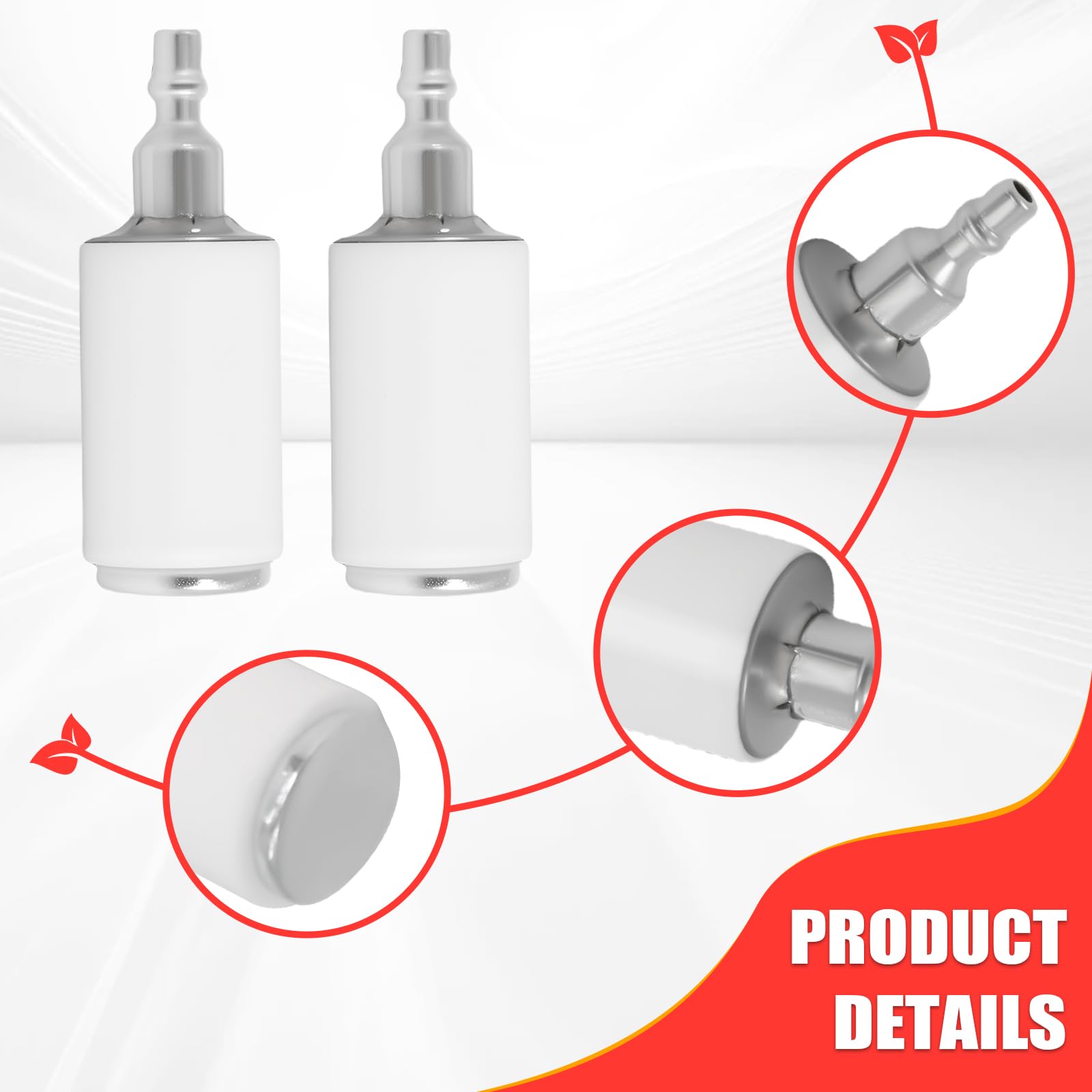 Podoy fuel filter compatible with Husqvarna 124LD/125LD for reduced clogging.