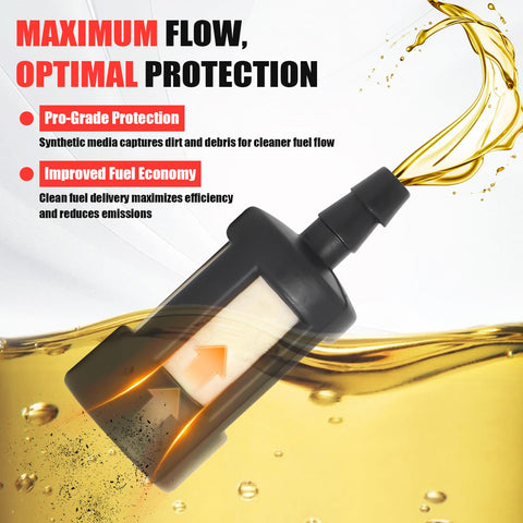 Podoy fuel filter with 1/2-inch outer diameter and compact design.