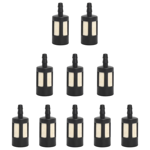 Podoy fuel filter for ZF-1 compatible 1/8-inch ID fuel line showing a precise fit.