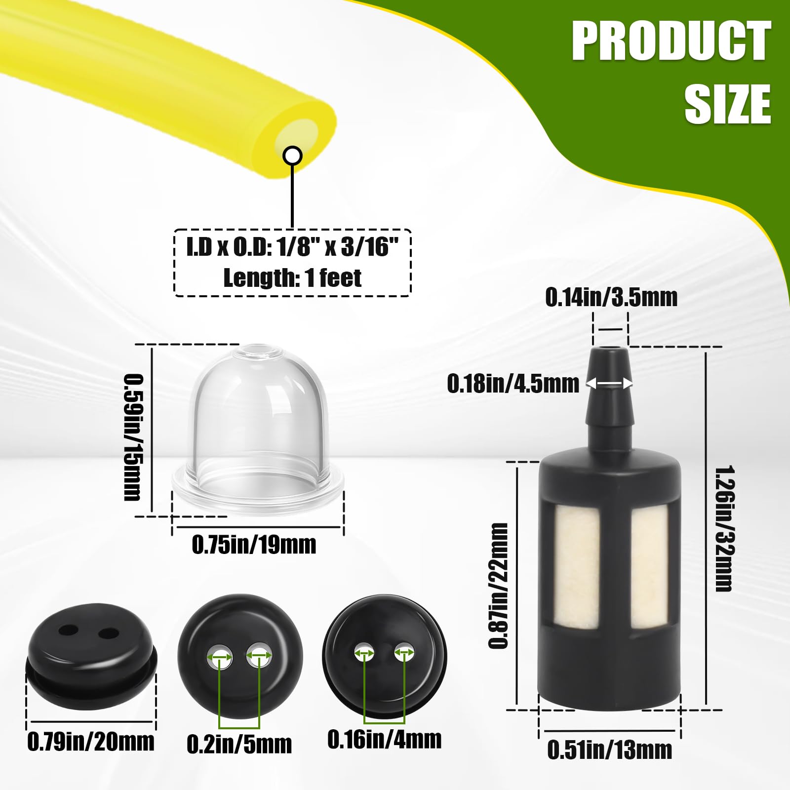 Podoy MC43 primer bulb demonstrates priming ease for quick startup and reliable ignition.