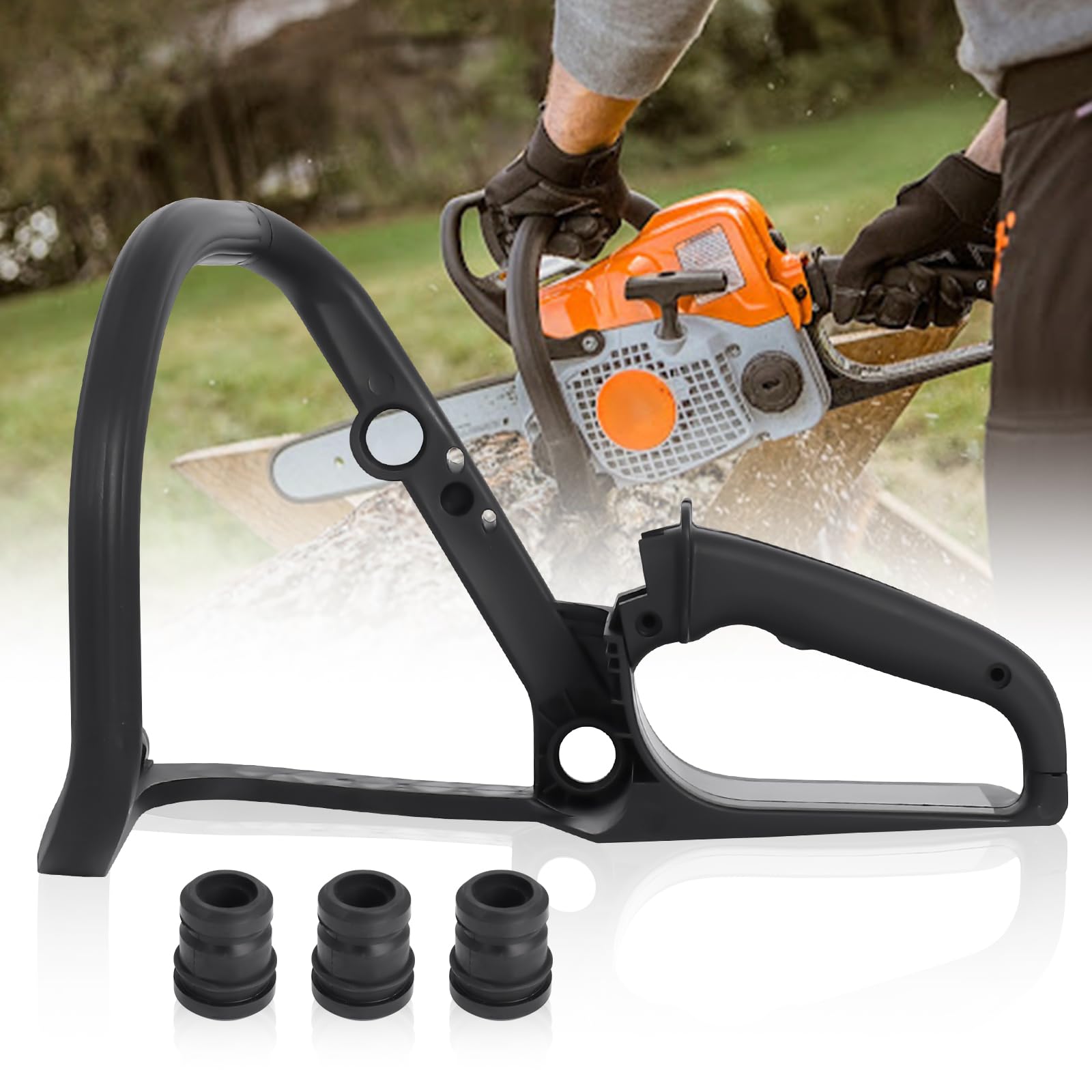 Podoy MS170 handle parts front view, compatible with Stihl and ready for quick replacement