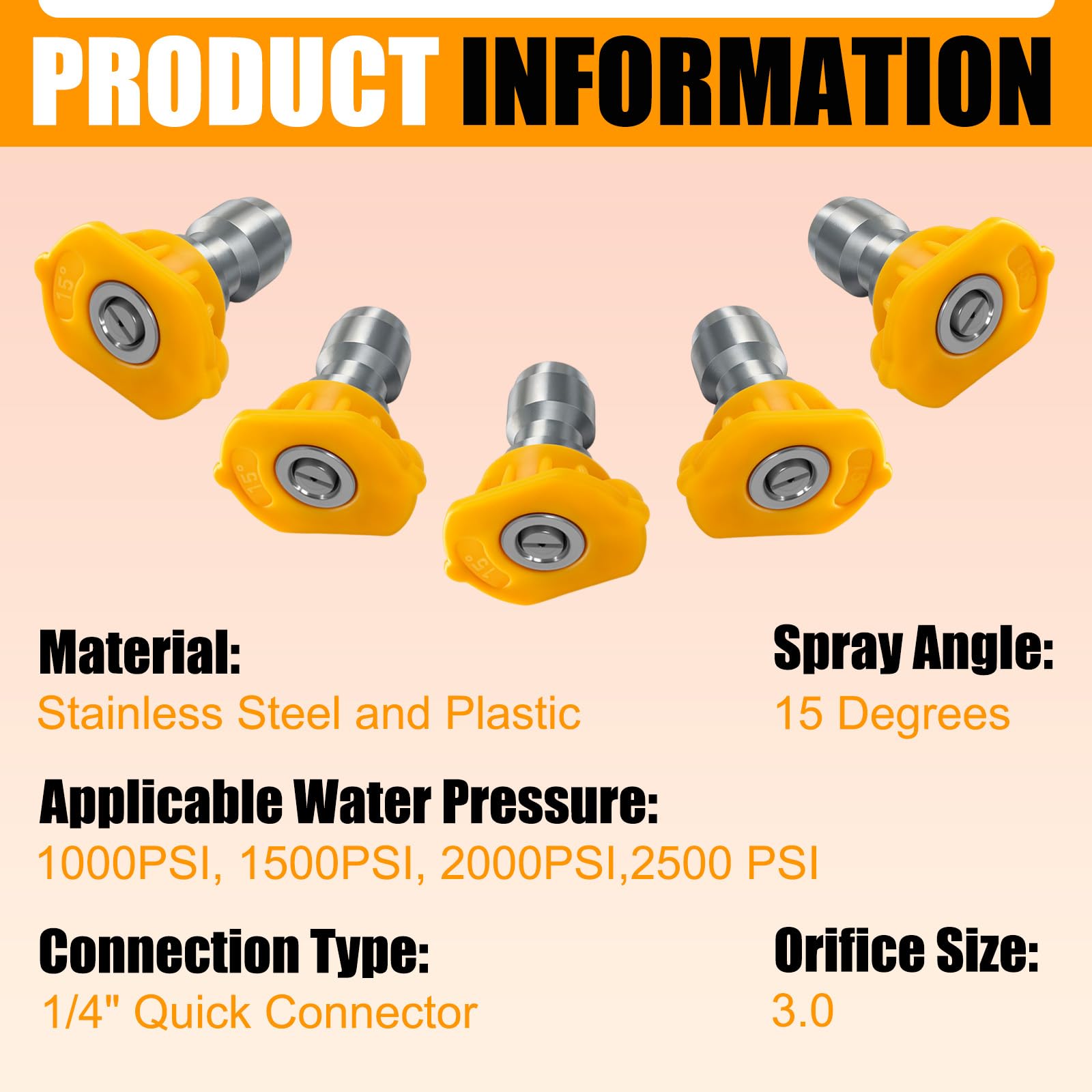 Podoy 1/4-inch quick-connect nozzle attaches quickly to compatible wands