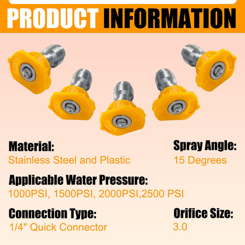Podoy 1/4-inch quick-connect nozzle attaches quickly to compatible wands