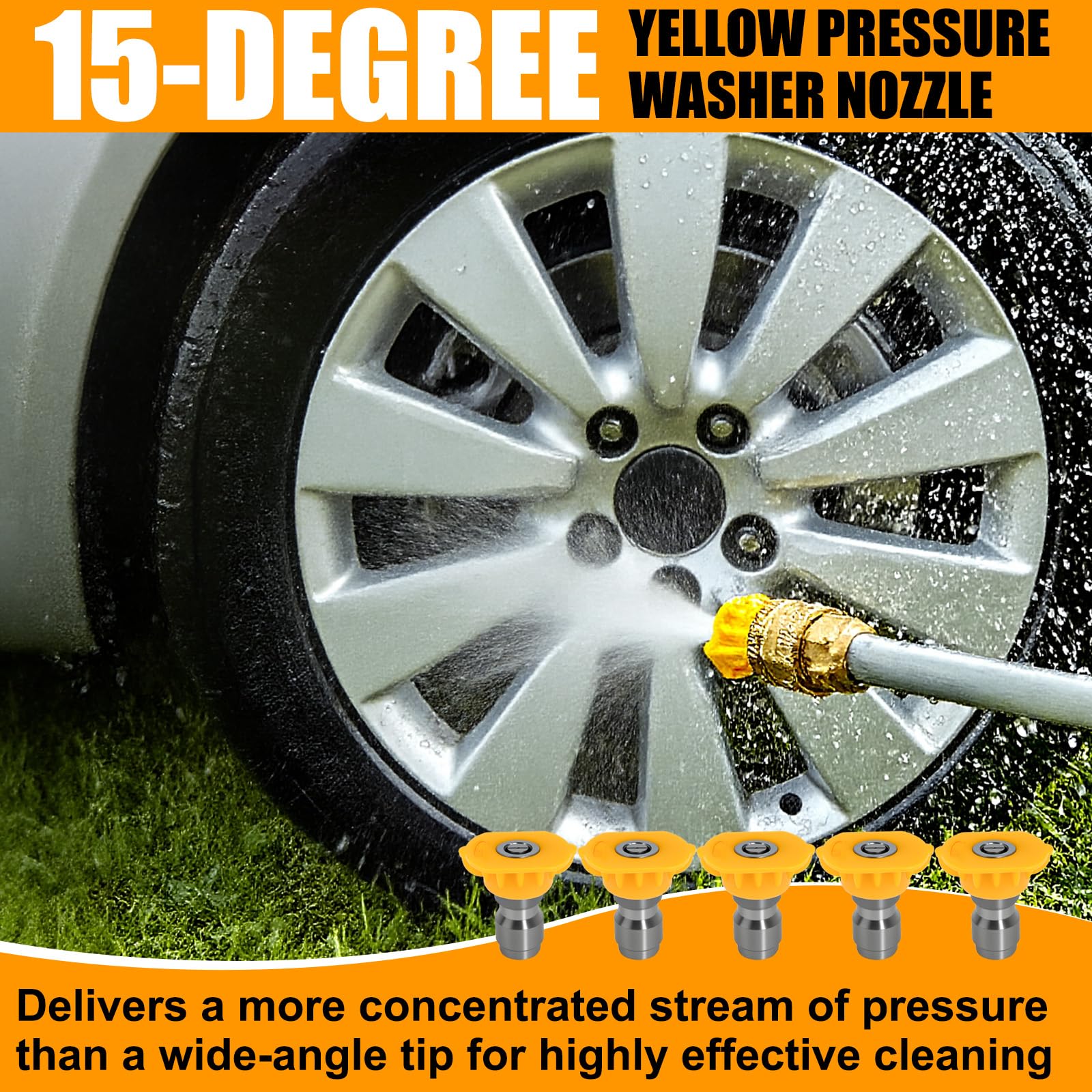 Podoy nozzle supports 1500–2500 psi for versatile pressure washing tasks