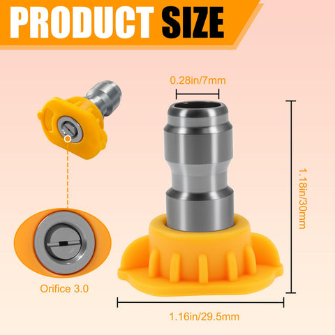 Podoy yellow 15-degree nozzle enhances visibility during outdoor cleaning