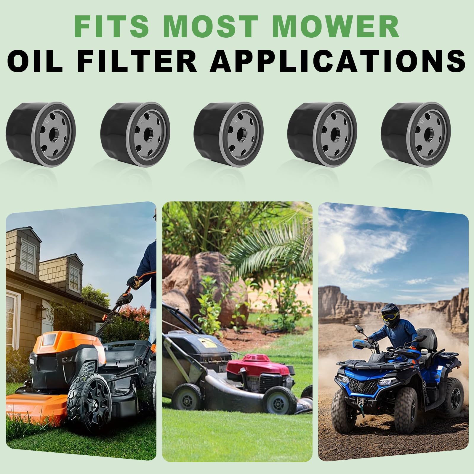 Podoy oil filter for Oregon 83-013, easy to replace and extend engine life