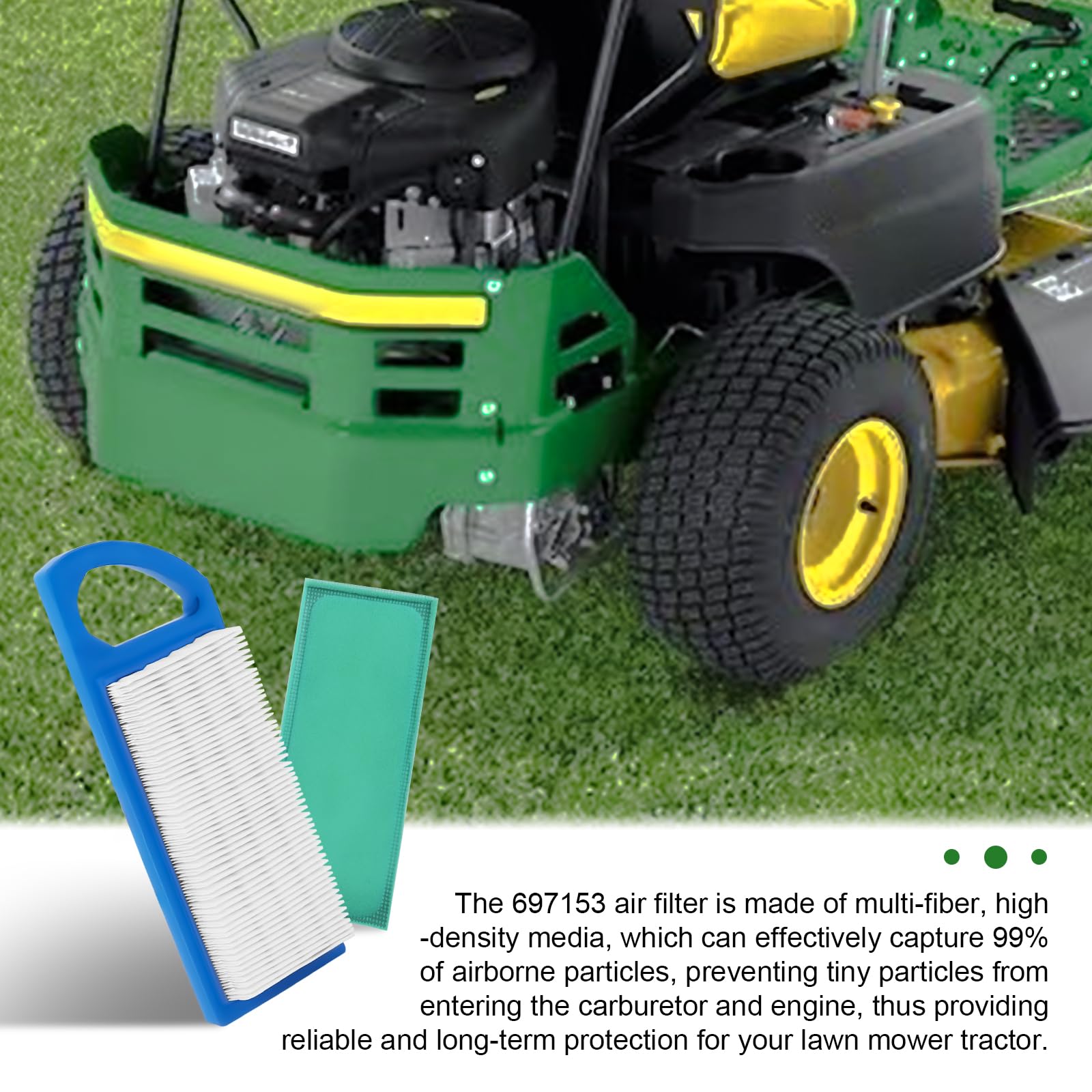 Podoy aftermarket air filter not original Briggs & Stratton.