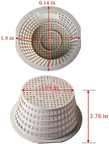 Podoy skimmer basket close-up shows reinforced resin for lasting durability.