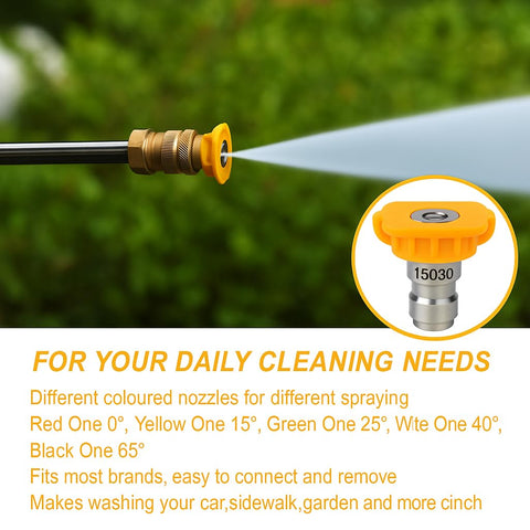 Podoy stainless steel nozzle close-up highlighting rust-resistant construction.