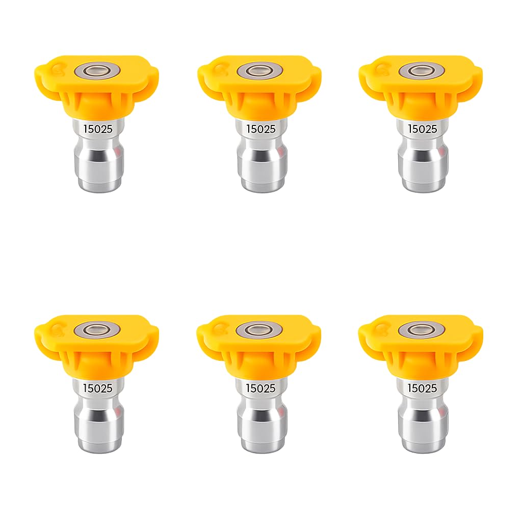Podoy yellow 15° nozzle tip set for gentle, precise cleaning.