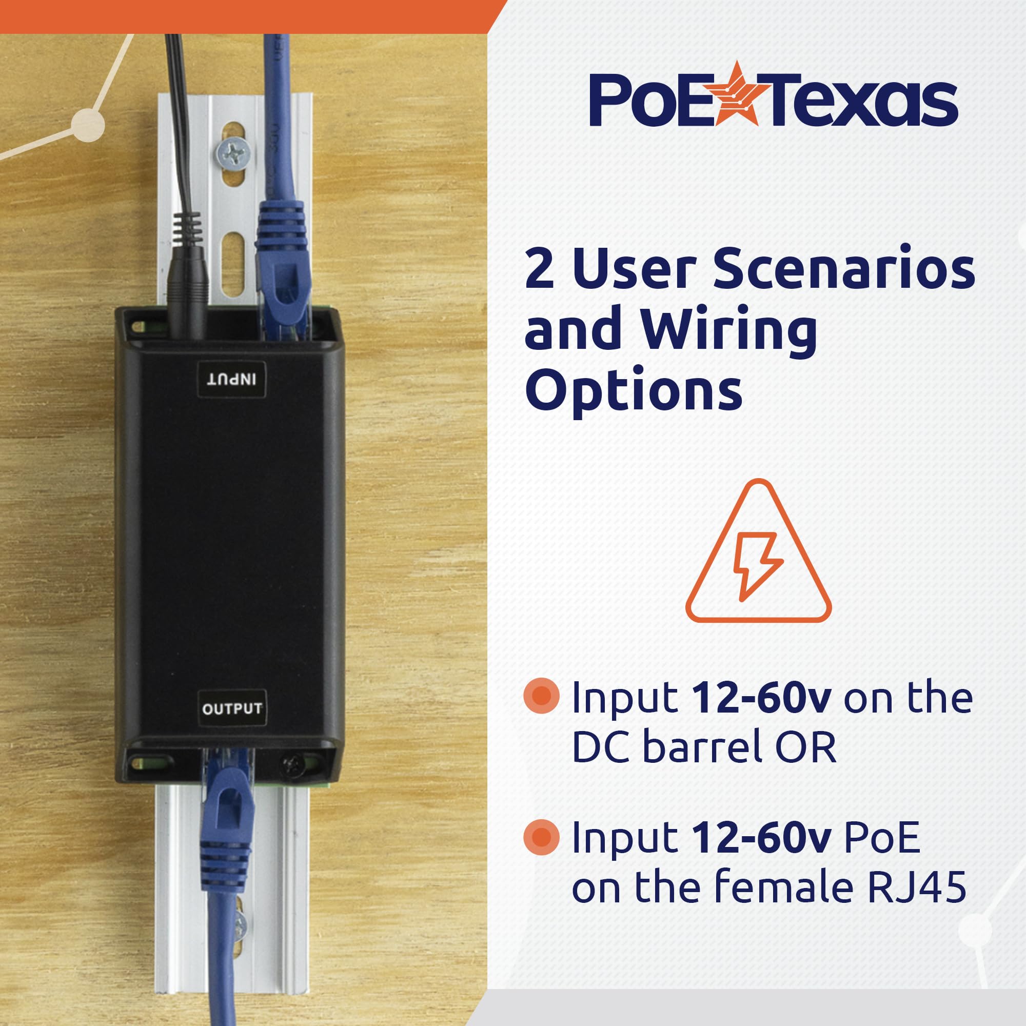 PoE Texas powers a WiFi access point via PoE.
