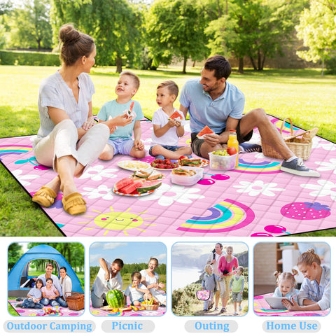 Poedist versatile pink blanket for park or beach adventures