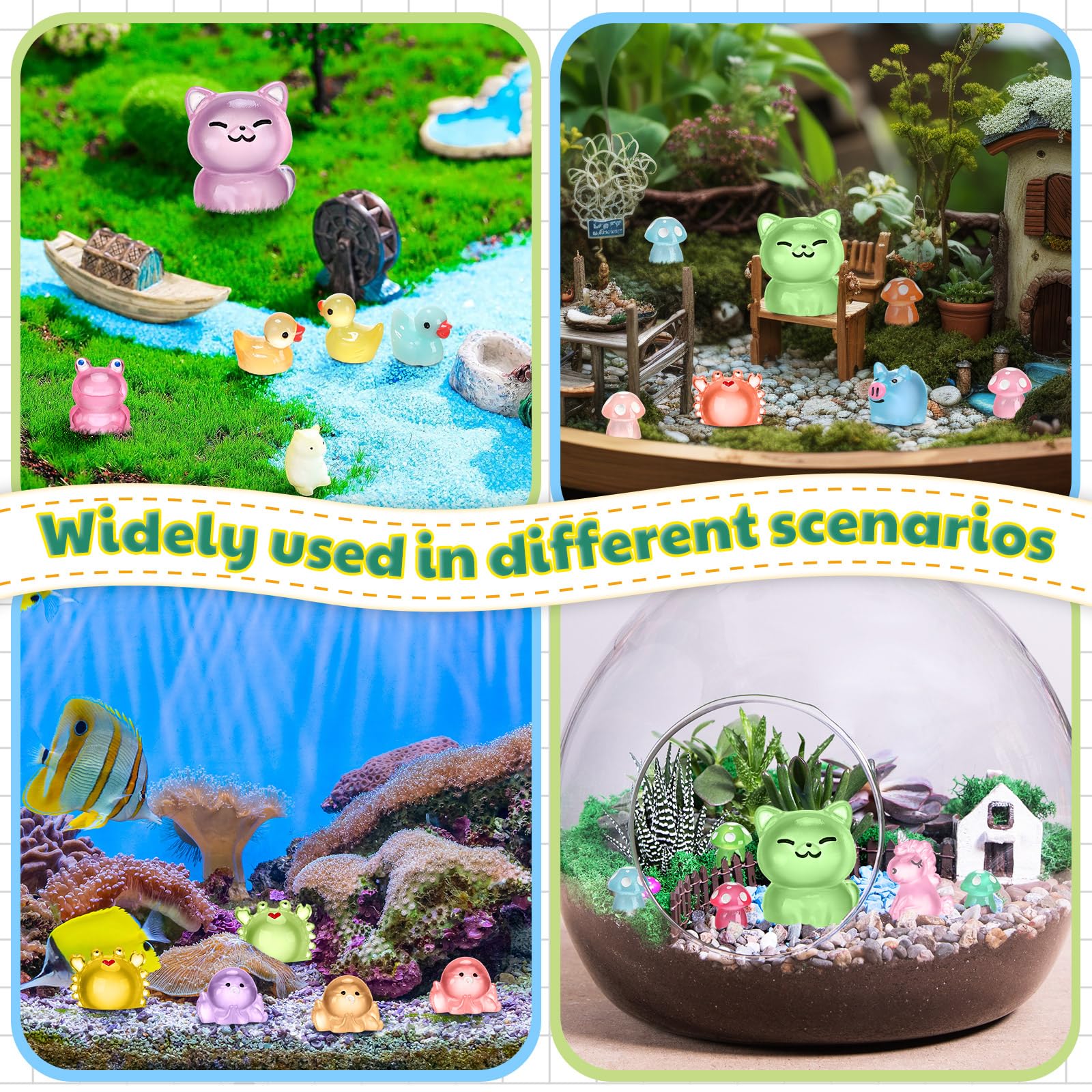 Poen panda figures bring playful accents to mini landscapes and crafts