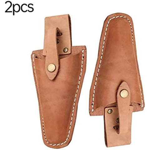 Poevic leather sheath with snap closure secures tools on site