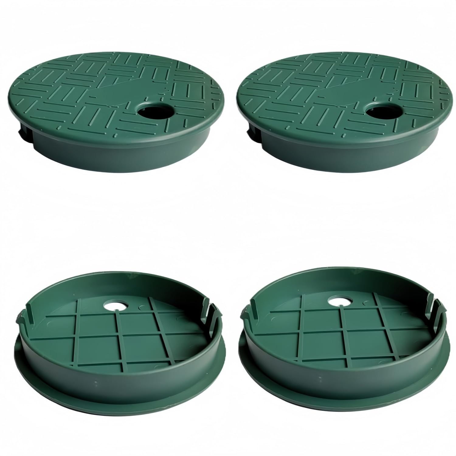 POFUIERKN round valve box cover 4-pack protects sprinkler boxes from weather