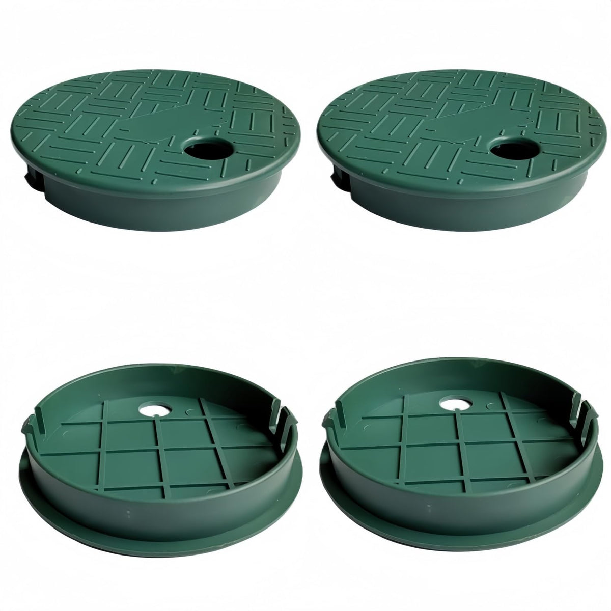POFUIERKN round valve box cover 4-pack protects sprinkler boxes from weather