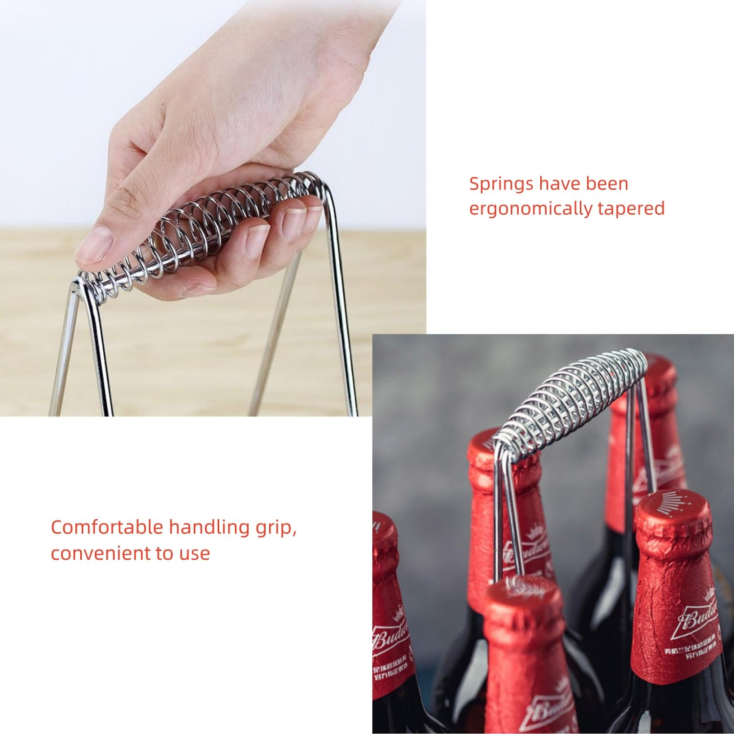 POFUIERKN pit door handle spring for wood stove or grill, easy to install.