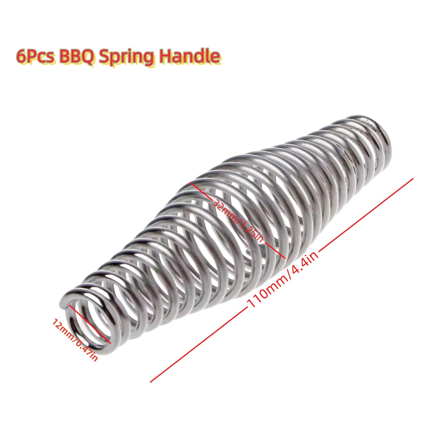 POFUIERKN stainless steel BBQ handle fits a 1/2 inch rod securely.