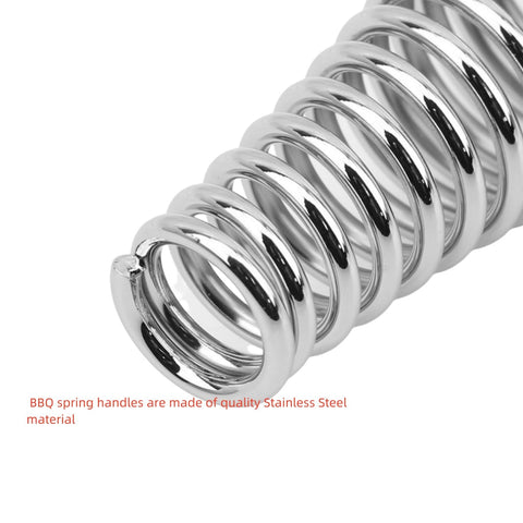 POFUIERKN smoker grill spring handle with tapered ends reduces hand fatigue.