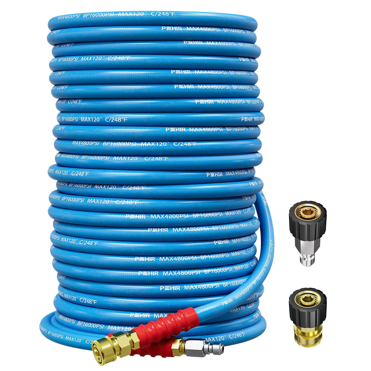 POHIR 100ft hose overview showing long reach and handling benefits.