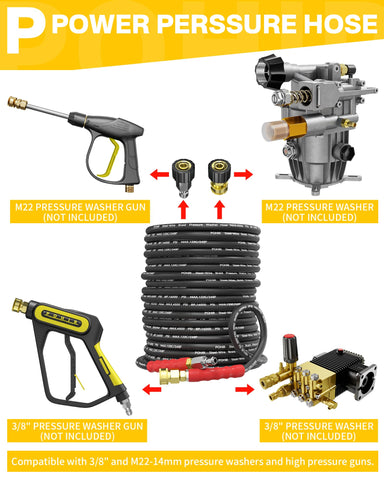 POHIR hose capable of hot and cold water up to 248°F for versatility