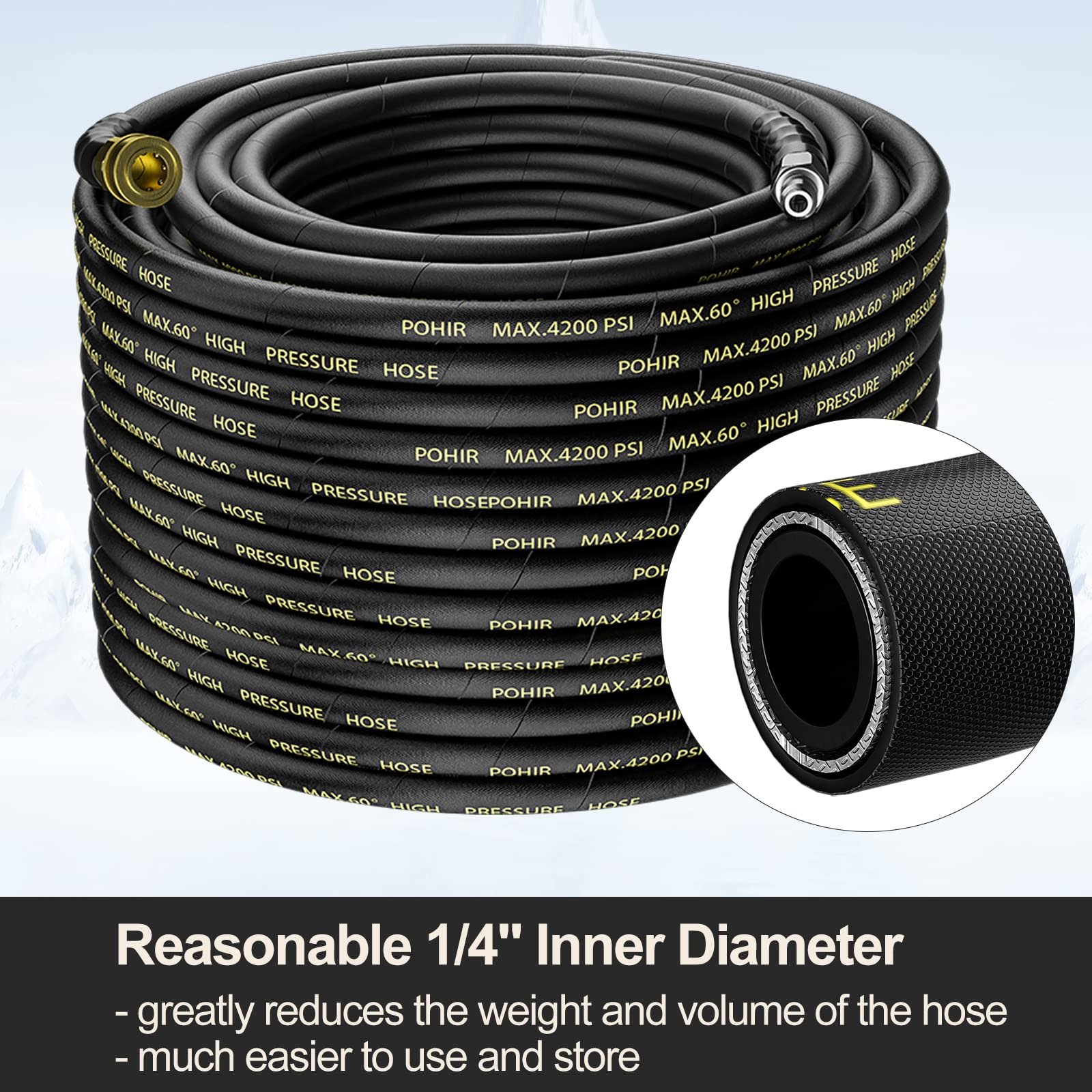 POHIR kink resistant hose design for easy handling