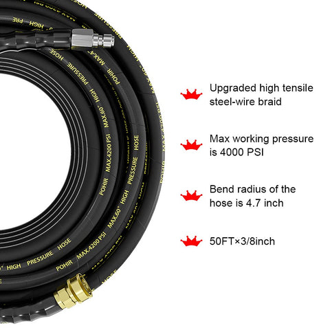 POHIR kink-resistant design prevents tangles during long cleaning sessions.