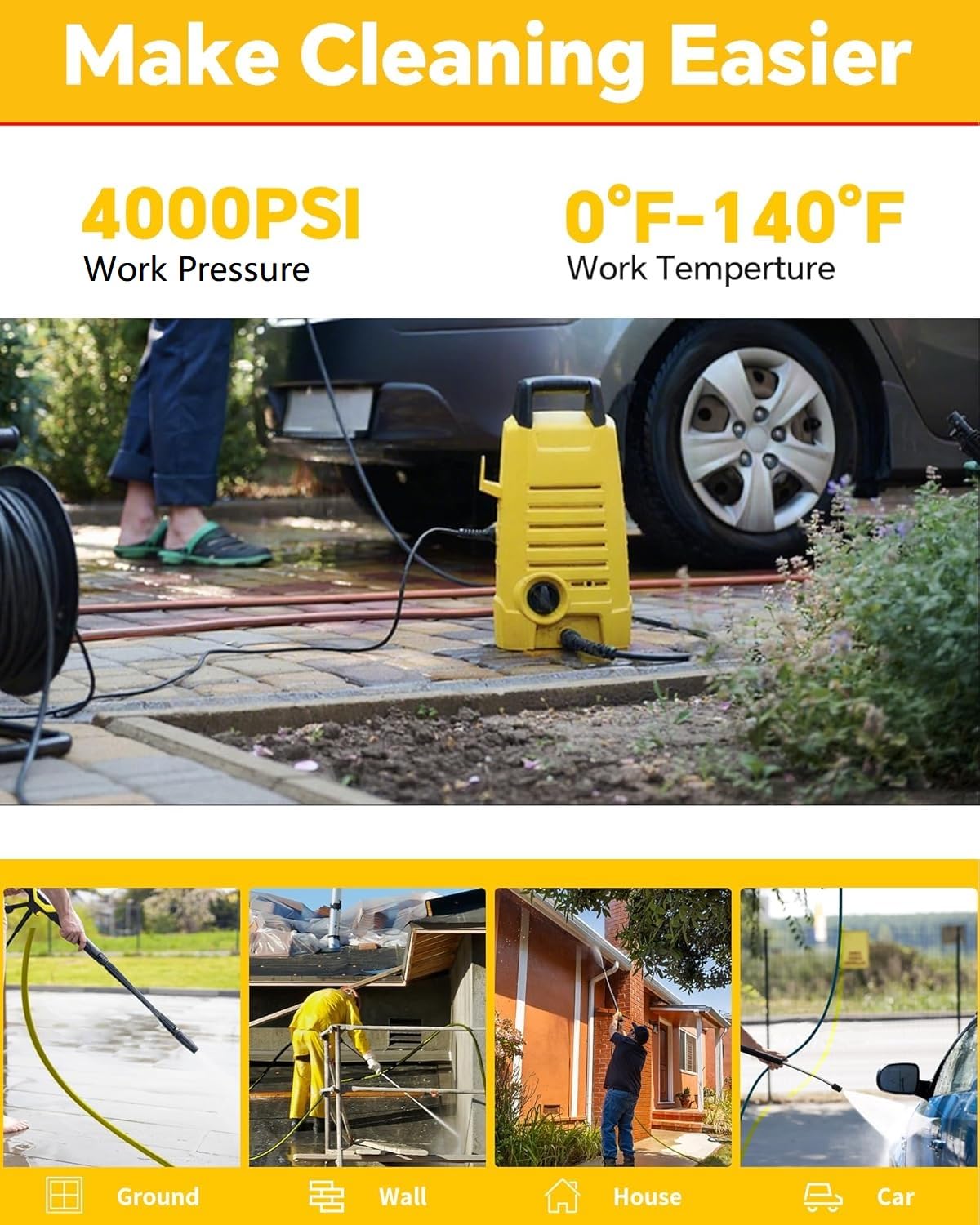 POHIR lightweight hose reducing fatigue during extended cleaning
