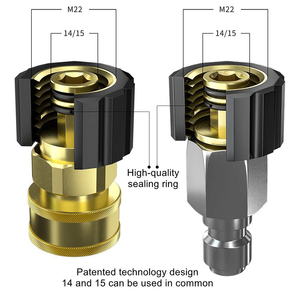 POHIR M22-14mm to 3-8 female socket enables versatile hose-to-gun connections