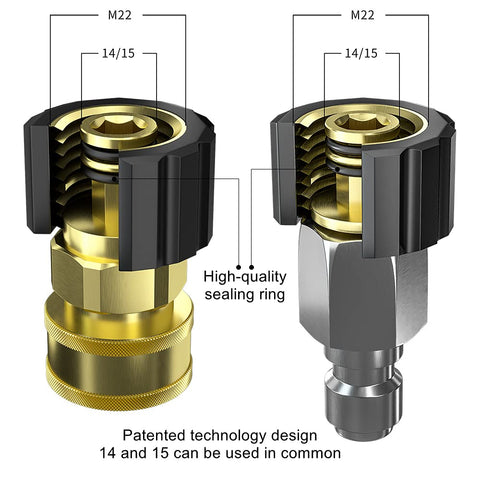 POHIR M22-14mm to 3-8 female socket enables versatile hose-to-gun connections