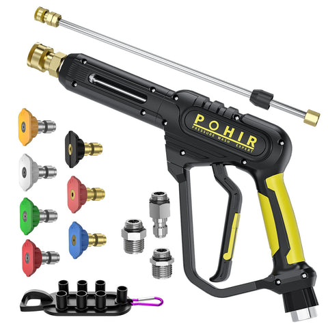 POHIR pressure washer gun with 3600 PSI for powerful outdoor cleaning.