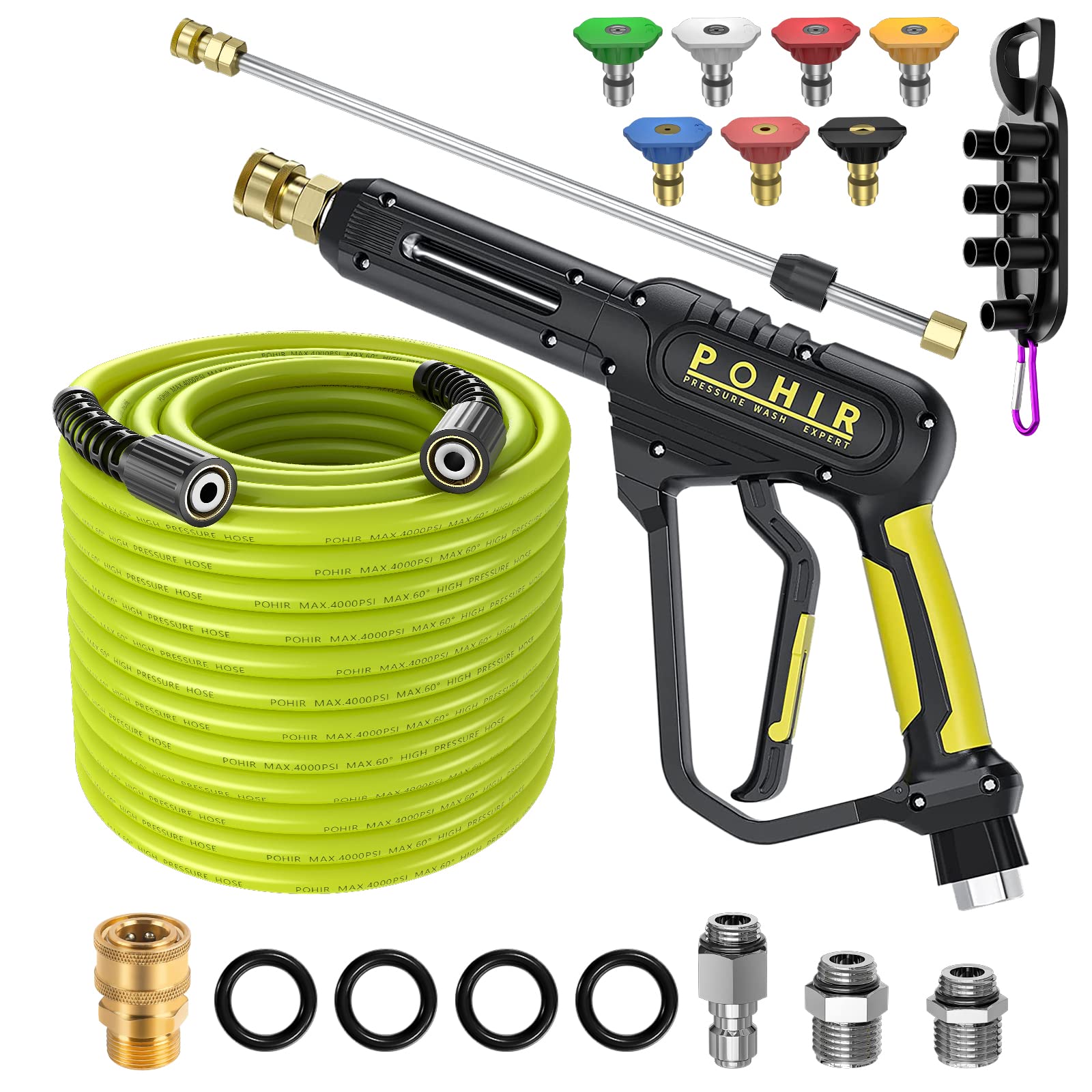 POHIR pressure washer gun with ergonomic handle for comfortable cleaning