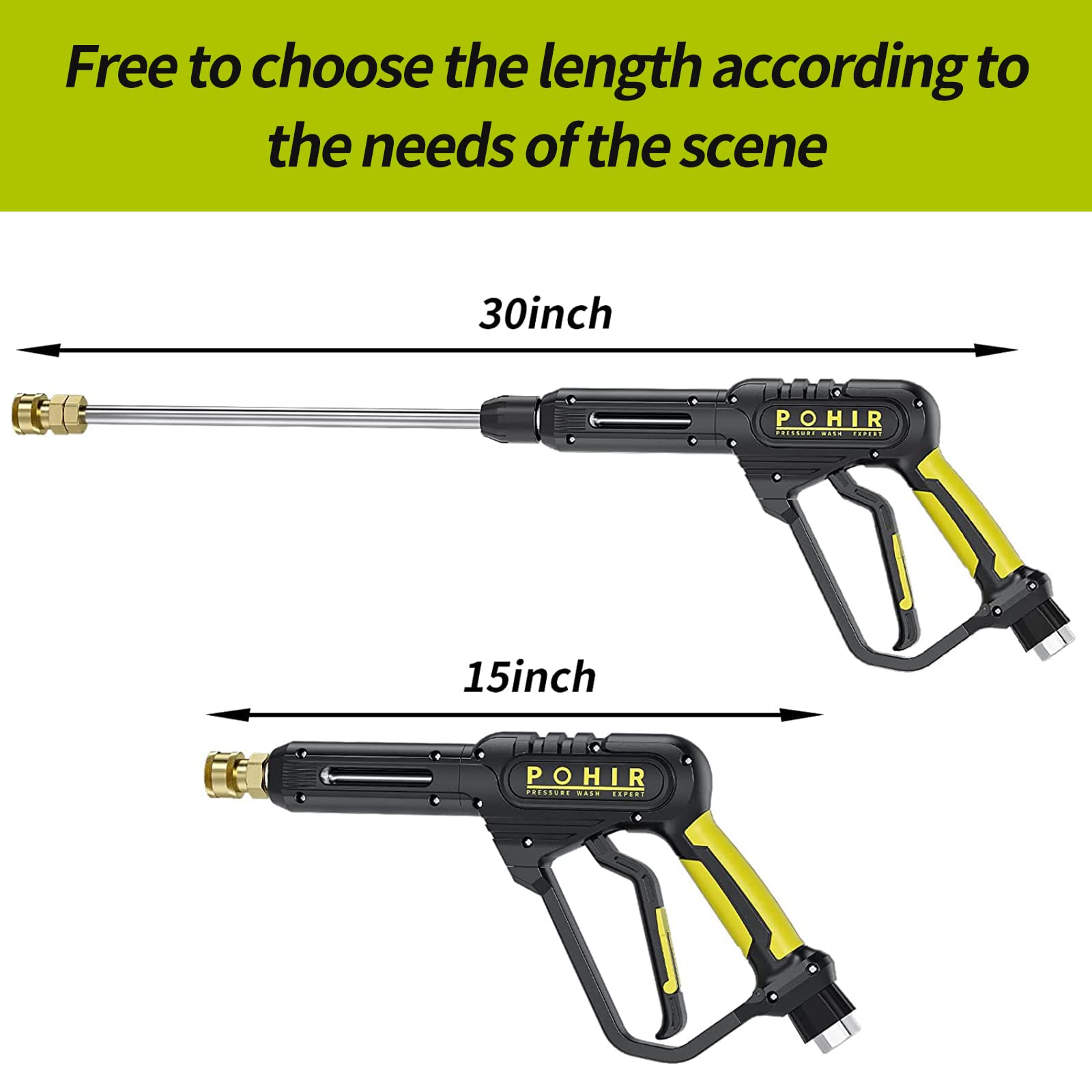POHIR 50ft hose enabling extended reach for large outdoor surfaces