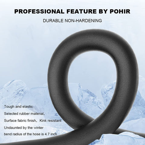 POHIR steel wire braided design resists kinking for smoother, uninterrupted cleaning.