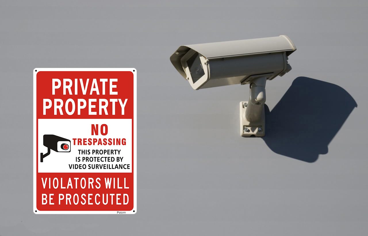 Poicrm two-pack sign for covering multiple entry points outdoors
