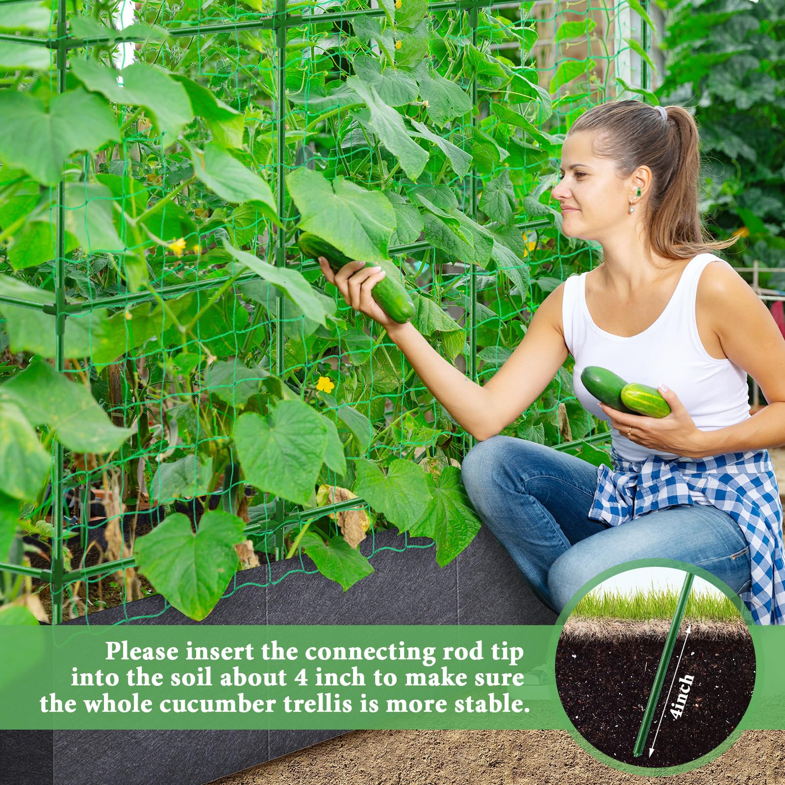 POILKMNI 46-gallon grow bags show spacious raised bed for vegetables