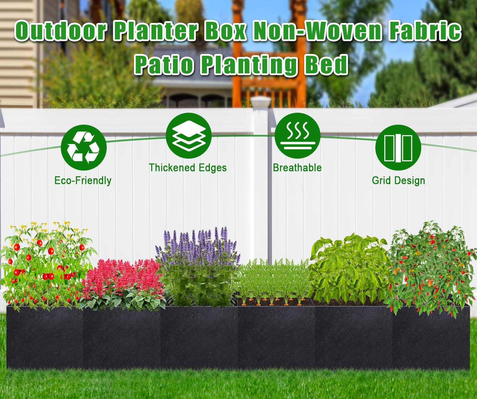 POILKMNI non-woven fabric promotes drainage and healthy root airflow