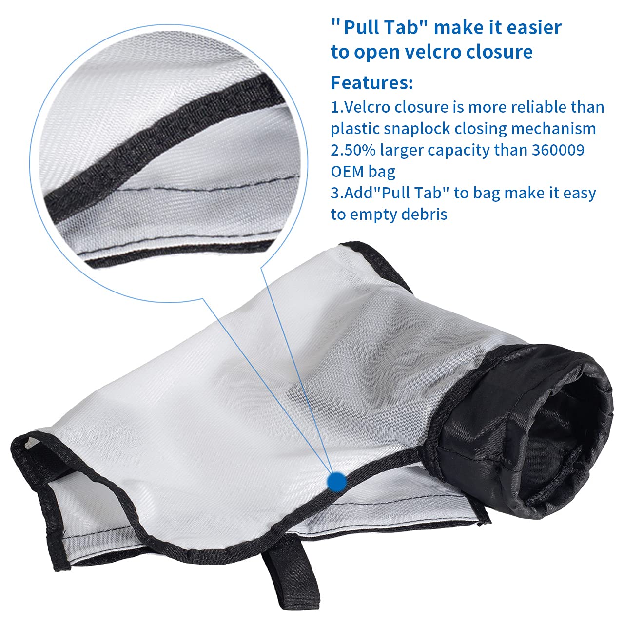 Pokin 360240 two pack debris bags for Pentair cleaner replacement