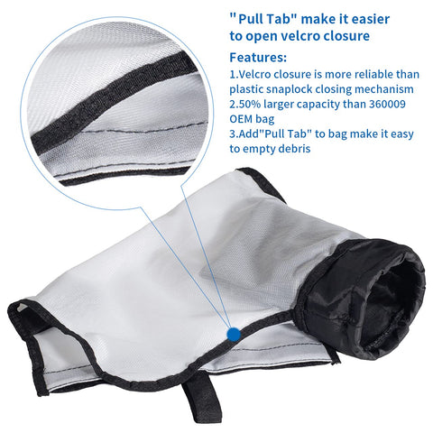 Pokin 360240 two pack debris bags for Pentair cleaner replacement