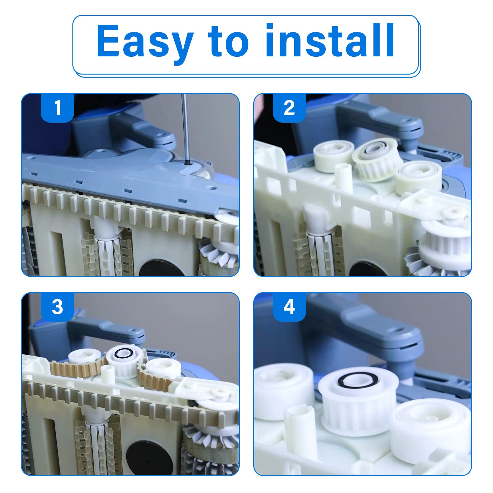 Pokin easy-install parts simplify swapping wheels and gears.