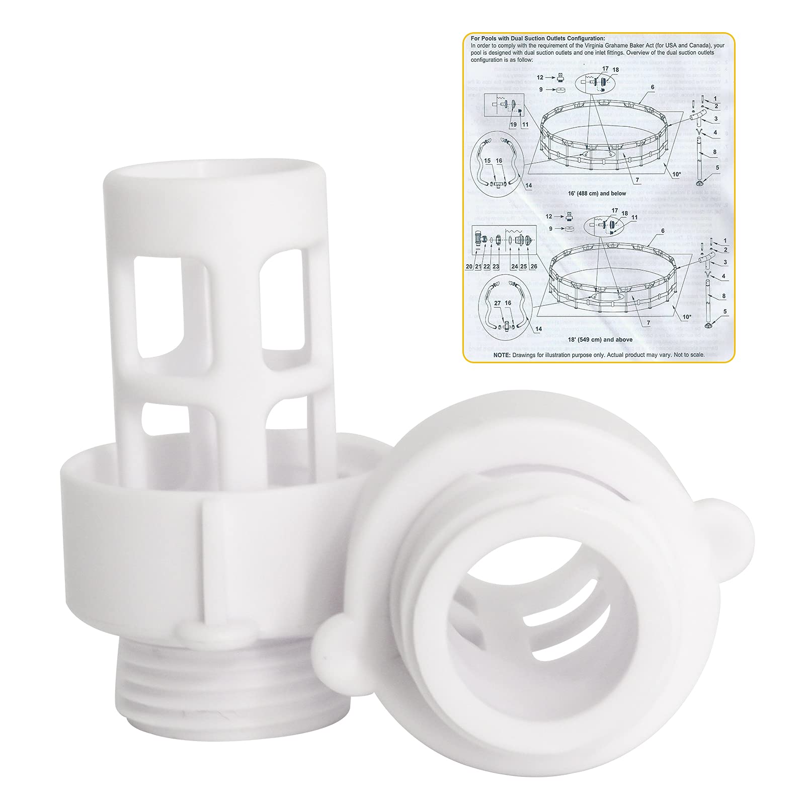 Pokin durable plastic construction designed for multiple pool seasons and consistent performance