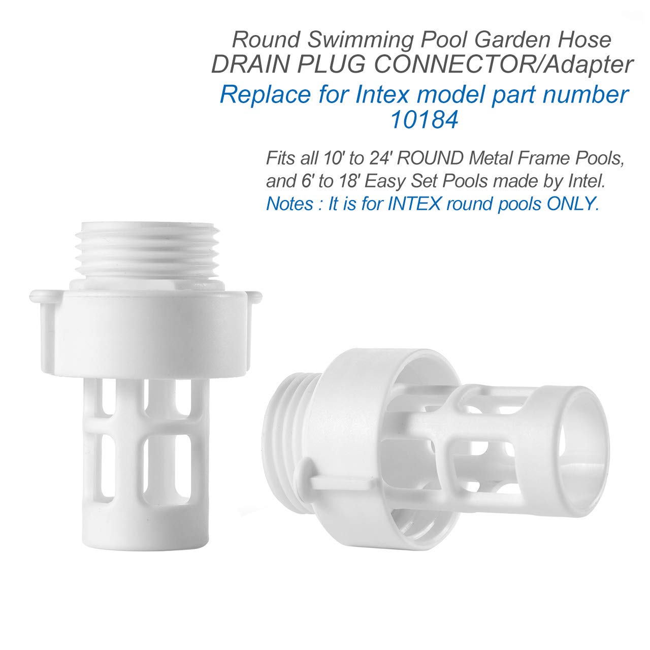 Pokin Easy Set pool drain adapter for 6–18 ft pools ensures straightforward setup