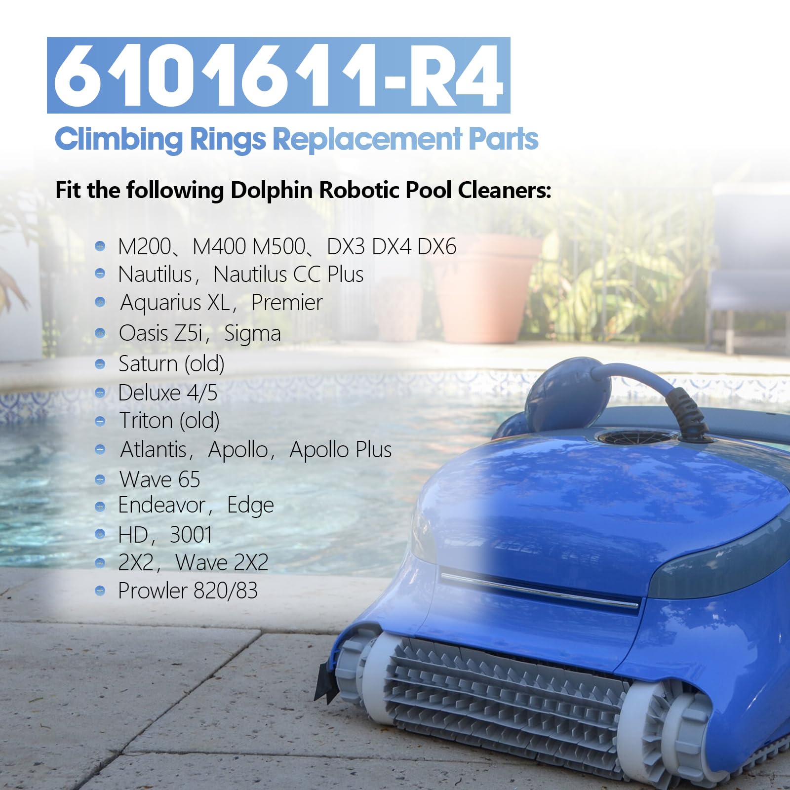 Pokin combo kit contents include rings, tracks, and wheels for replacements