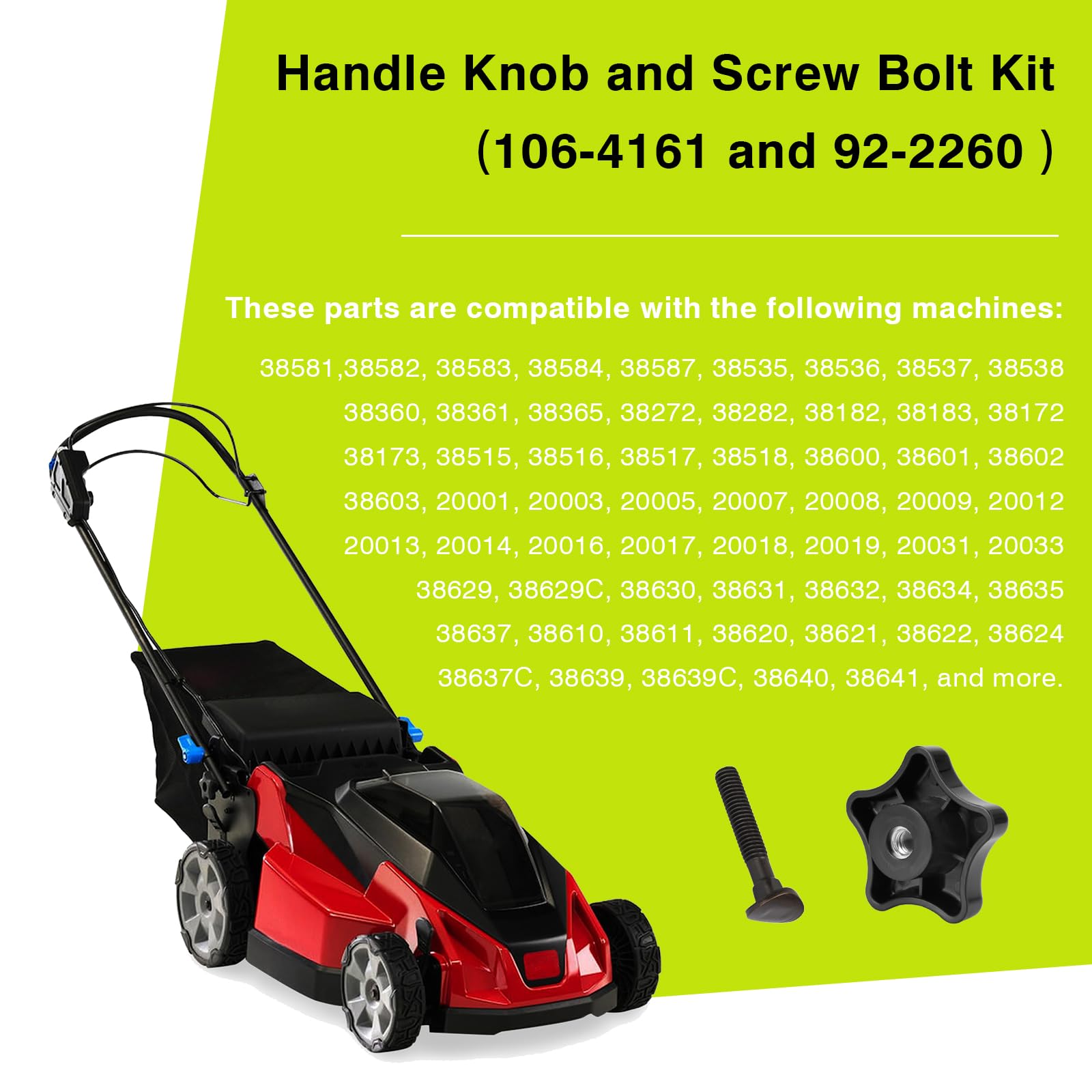 Pokin plastic knob with metal bushing shows durable grip.
