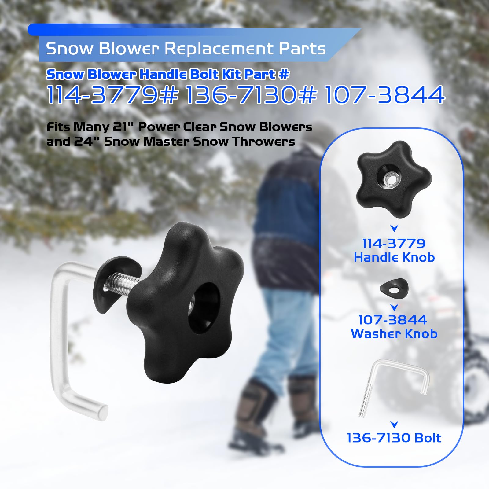 Pokin 107-3844 washer with handle kit for stable operation